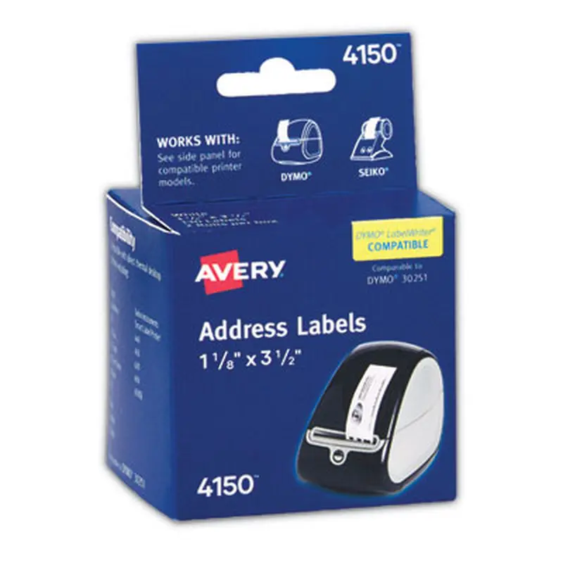 Multipurpose Thermal Labels, 1.13 x 3.5, White, 130/Roll, 2 Rolls/Pack - Shipping & Mailing Labels | Avery