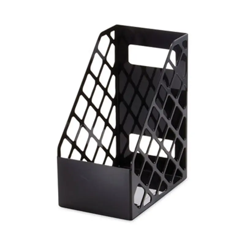Recycled Plastic Large Magazine File, 6.25 x 9.5 x 11.88, Black - Book & Magazine Files | Universal
