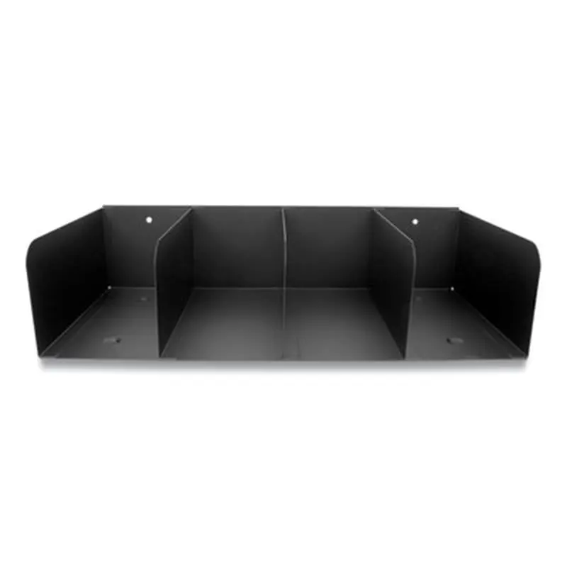 Trays, 4 Compartments, 16 x 8 x 4, Heavy Gauge Steel, Black - Cash Drawers/Boxes/Trays | CONTROLTEK