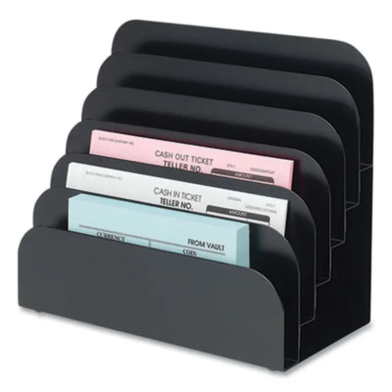 Trays, 6 Compartments, 8.25 x 7.25 x 4, Heavy Gauge Steel, Black - Cash Drawers/Boxes/Trays | CONTROLTEK