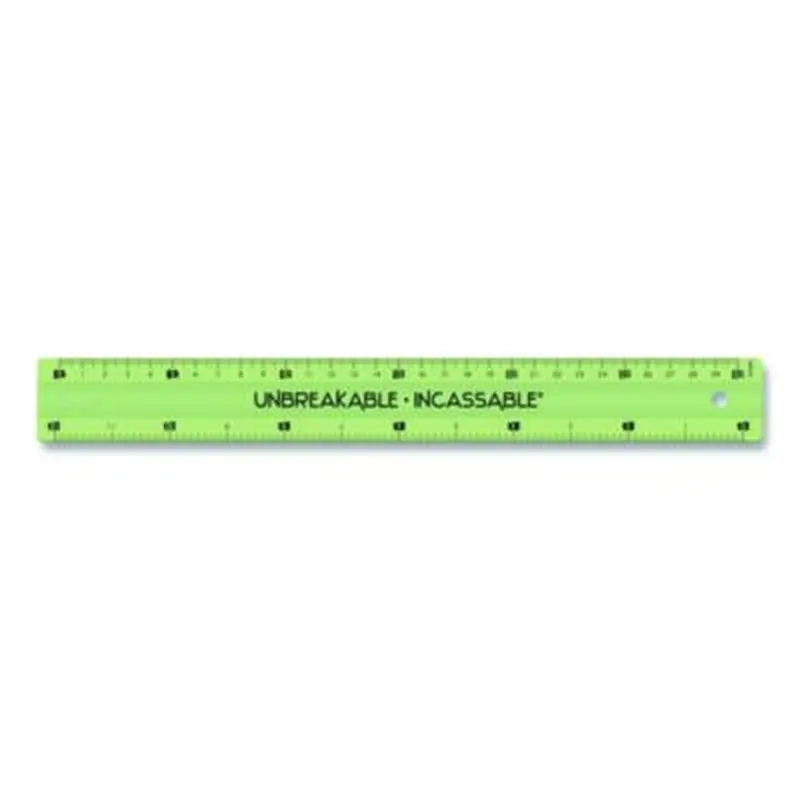 Unbreakable 12" Ruler, Standard/Metric, 12.72" Long, Randomly Assorted Color - Rulers | Maped Helix