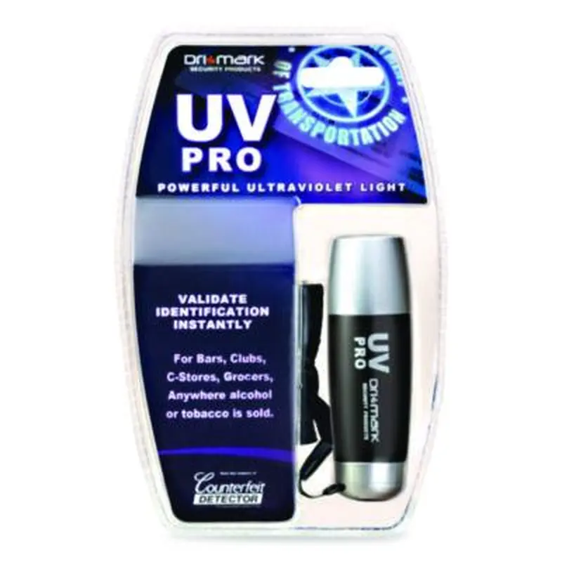 UV Pro Ultraviolet Counterfeit Detector for USD and Most International Currencies, Black/Silver - Counterfeit Bill Detectors | Dri-Mark