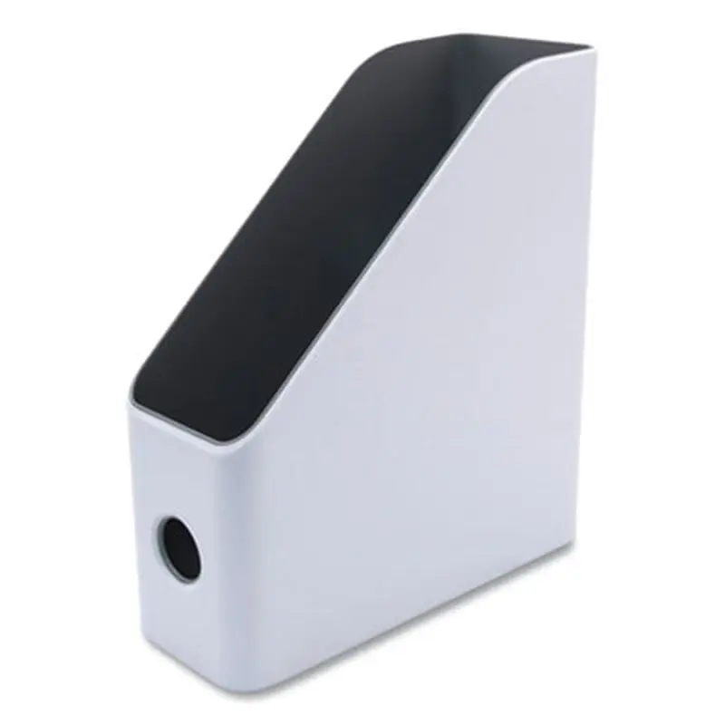 Fusion Magazine File, 4.25 x 9.5 x 12, White/Gray - Book & Magazine Files | Advantus