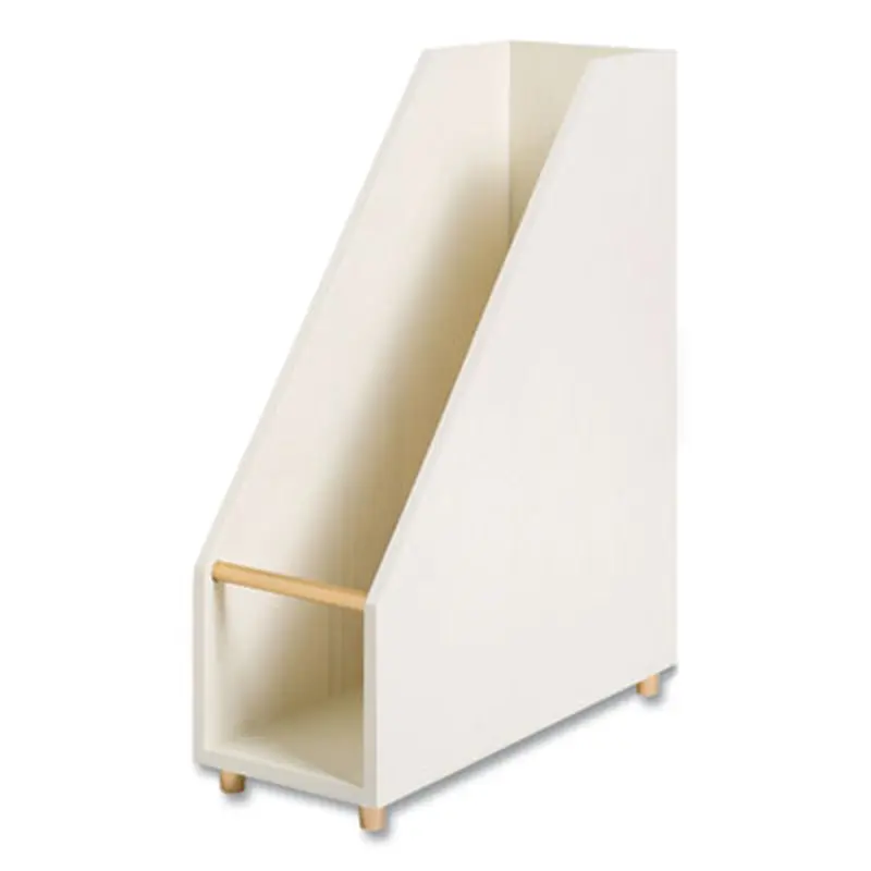 Juliet Magazine Holder, 3.75 x 9.75 x 11.77, White - Book & Magazine Files | U Brands