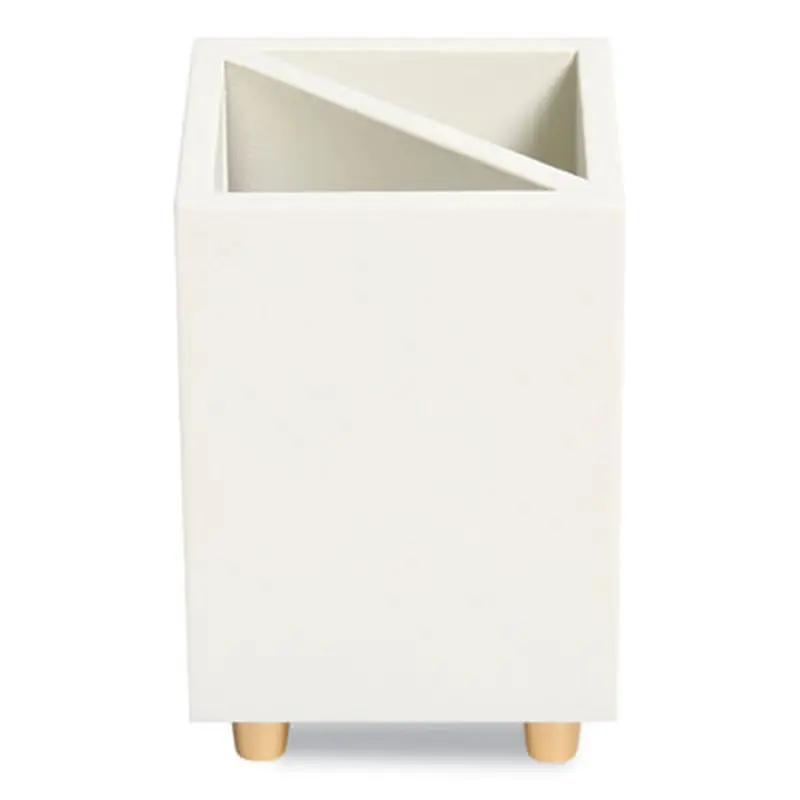 Juliet Pencil Cup, 3"w x 3"d x 4"h, White - Pen & Pencil Cups | U Brands