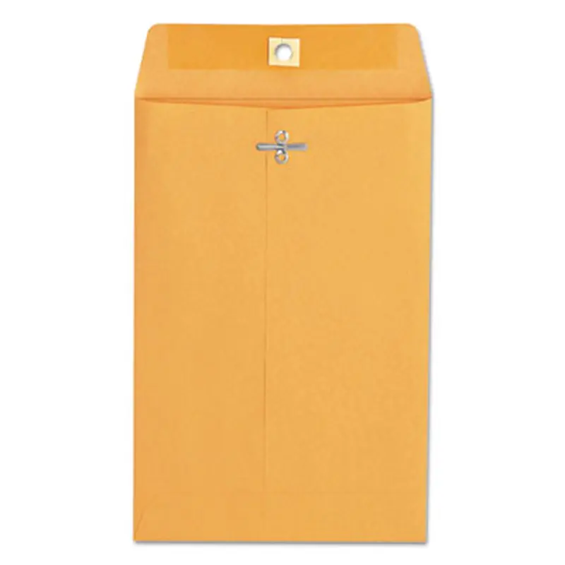 Kraft Clasp Envelope, #55, Square Flap, Clasp/Gummed Closure, 6 x 9, Brown Kraft, 100/Box - Storage Envelopes | Universal