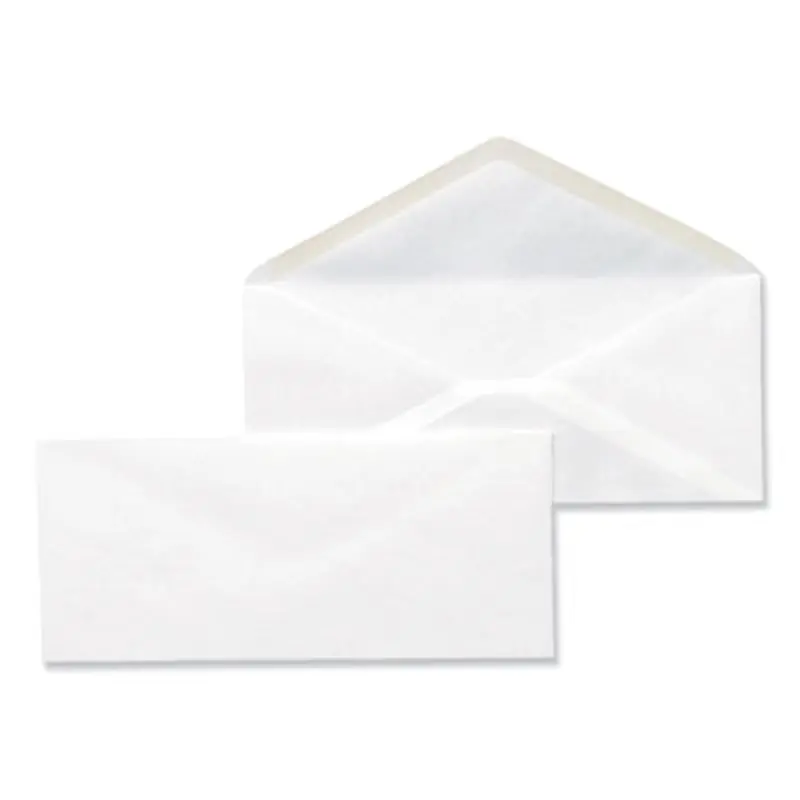 Open-Side Business Envelope, #10, Monarch Flap, Gummed Closure, 4.13 x 9.5, White, 500/Box - Business Envelopes | Universal