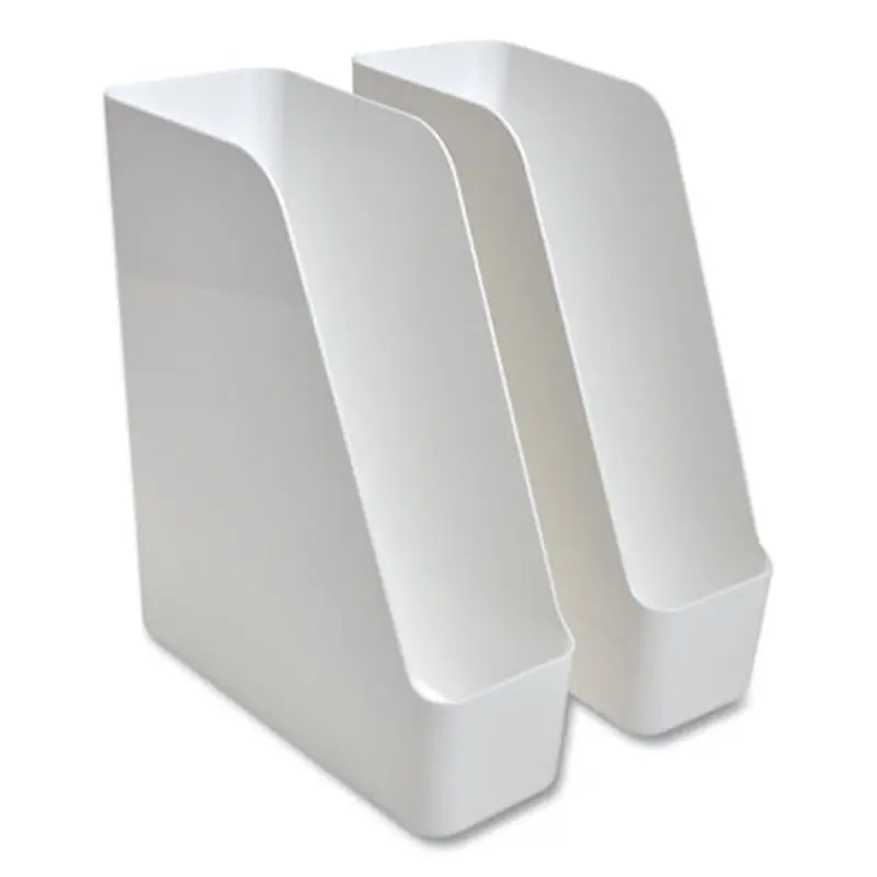 Plastic Magazine File, 4.28 x 10.47 x 11.7, White, 2/Pack - Book & Magazine Files | TRU RED