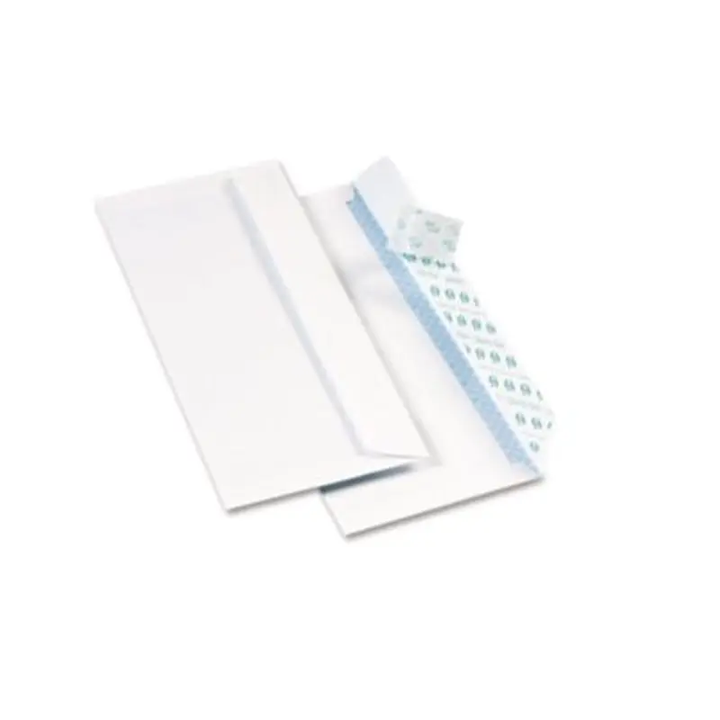 Redi-Strip Security Tinted Envelope, #10, Commercial Flap, Redi-Strip Heat-Resistant Closure, 4.13 x 9.5, White, 500/Box - Business Envelopes | Quality Park