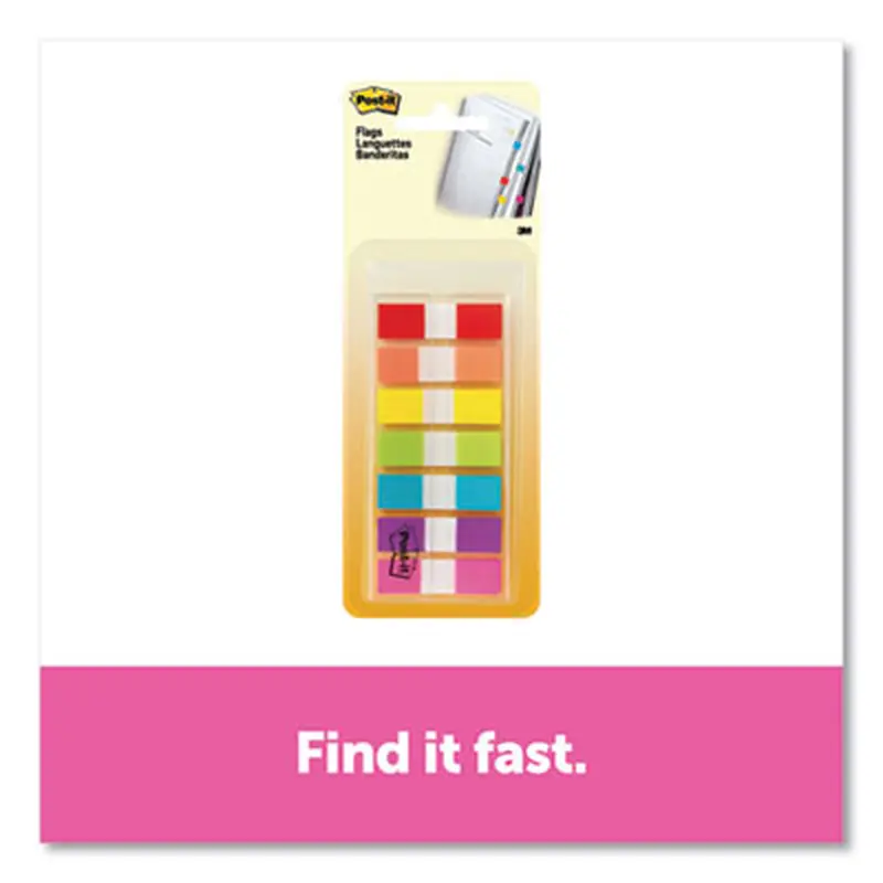 Small Flags, Seven Assorted Colors, 190 Flags - Page Flags | Post-it Flags