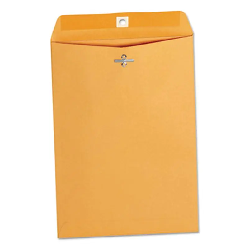 Kraft Clasp Envelope, #75, Square Flap, Clasp/Gummed Closure, 7.5 x 10.5, Brown Kraft, 100/Box - Storage Envelopes | Universal