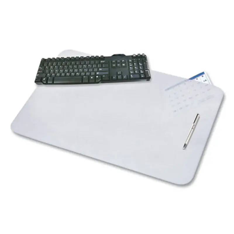 KrystalView Desk Pad with Antimicrobial Protection, 17 x 12, Frosted Finish, Clear - Desk Pads | Artistic