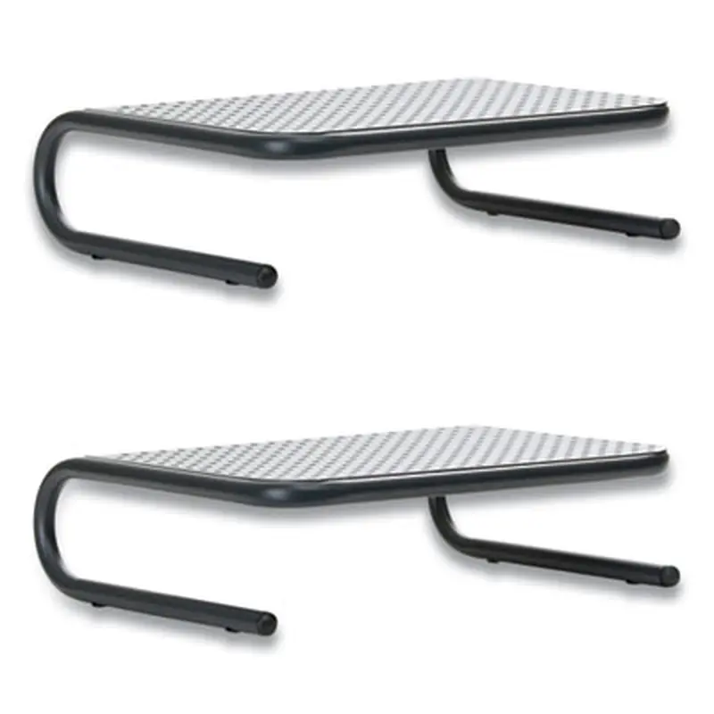 Metal Monitor Stand Riser for Computer, 14.88" x 11.33" x 4.21", Black, Supports 44 lbs - Monitor Stands | Mind Reader