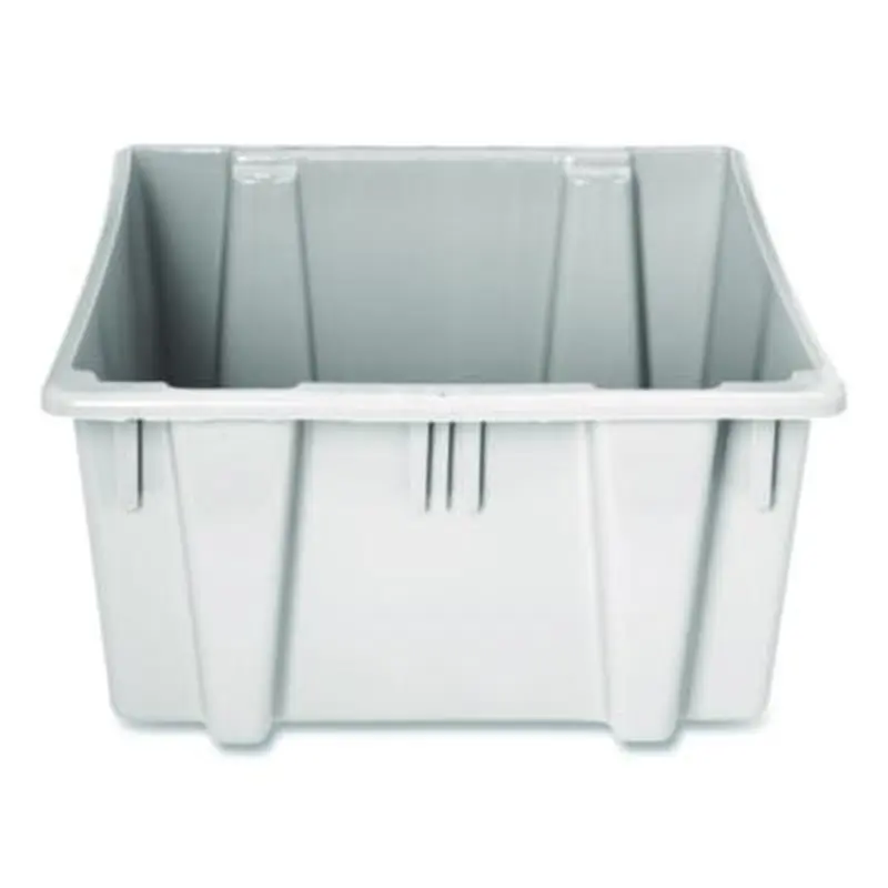 Palletote Box, 11.97 gal, 1.6 cu ft, 15.5" x 19.5" x 13", Gray - General Purpose Storage Bins | Rubbermaid Commercial