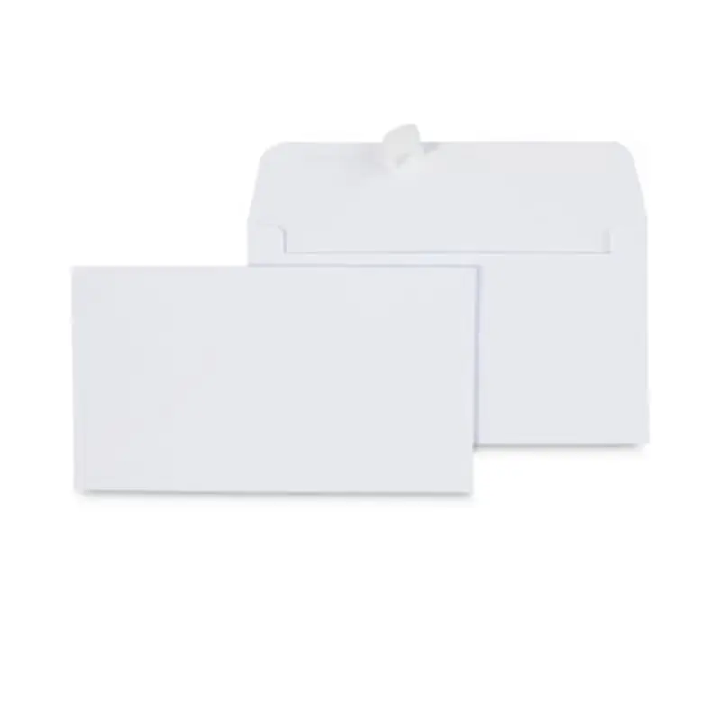 Peel Seal Strip Business Envelope, #6 3/4, Square Flap, Self-Adhesive Closure, 3.63 x 6.5, White, 100/Box - Business Envelopes | Universal