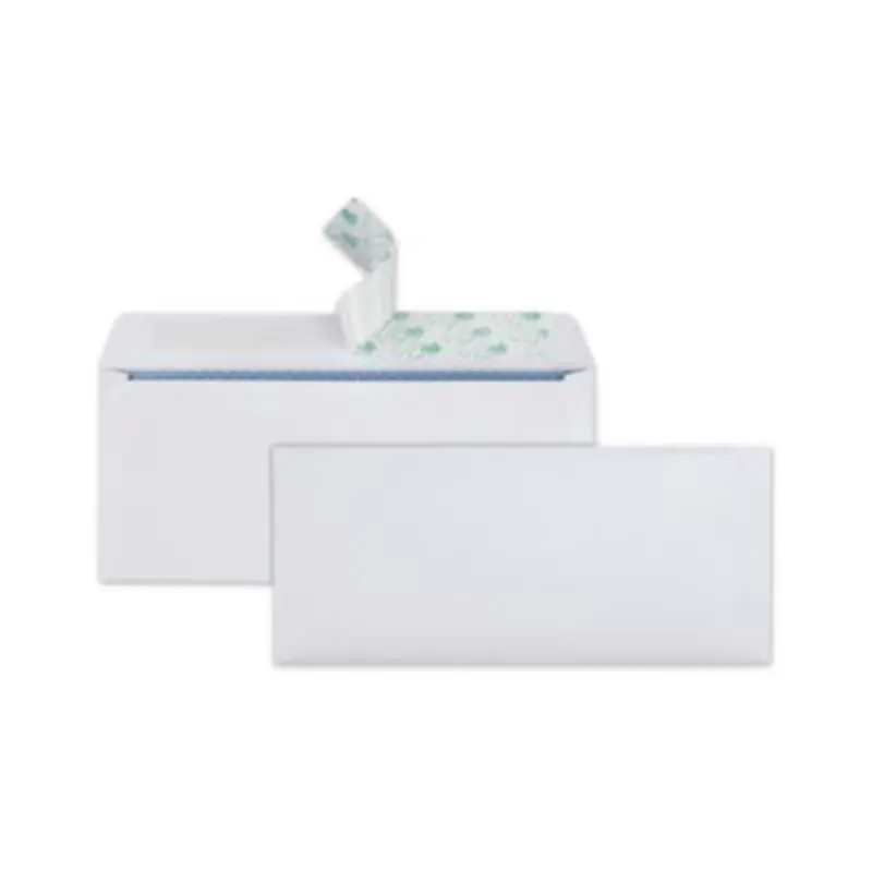 Redi-Strip Security Tinted Envelope, #10, Commercial Flap, Redi-Strip Heat-Resistant Closure, 4.13 x 9.5, White, 30/Box - Business Envelopes | Quality Park