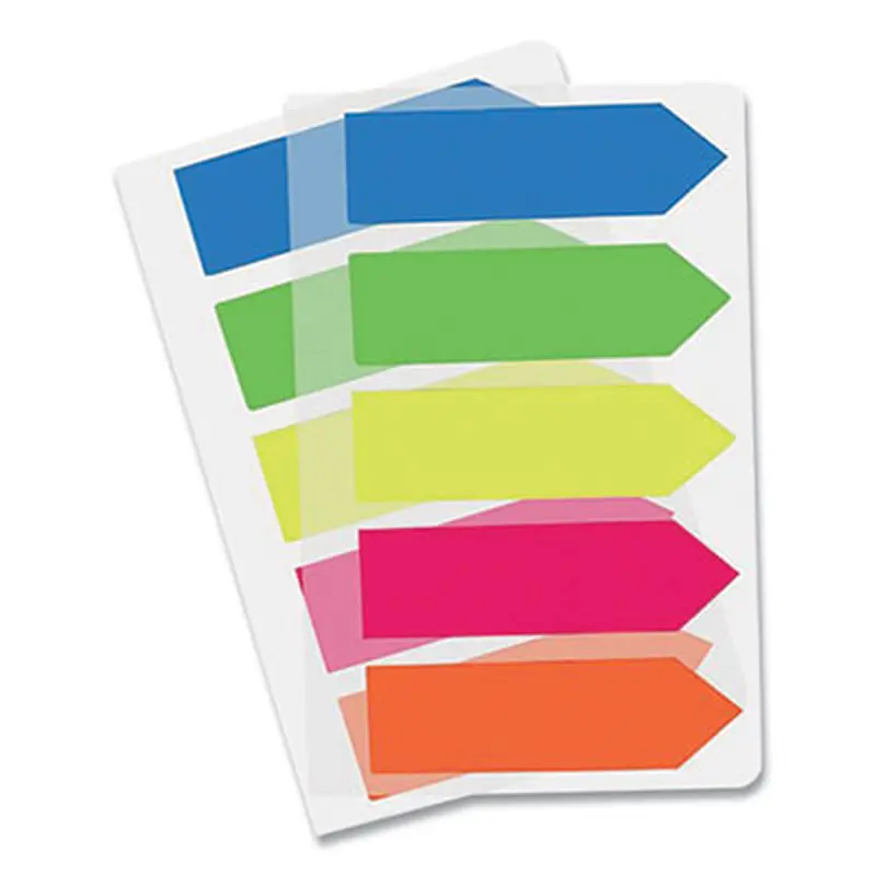 Removable Small Arrow Page Flags, Blue, Green, Orange Pink, Yellow, 125/Pack - Page Flags | Redi-Tag