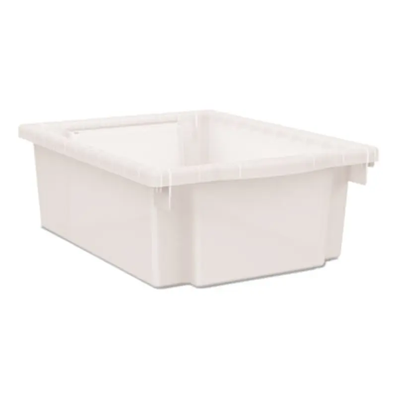 Flagship Storage Bins, 1 Section, 12.75" x 16" x 6", Translucent White - Boxes & Bins | HON