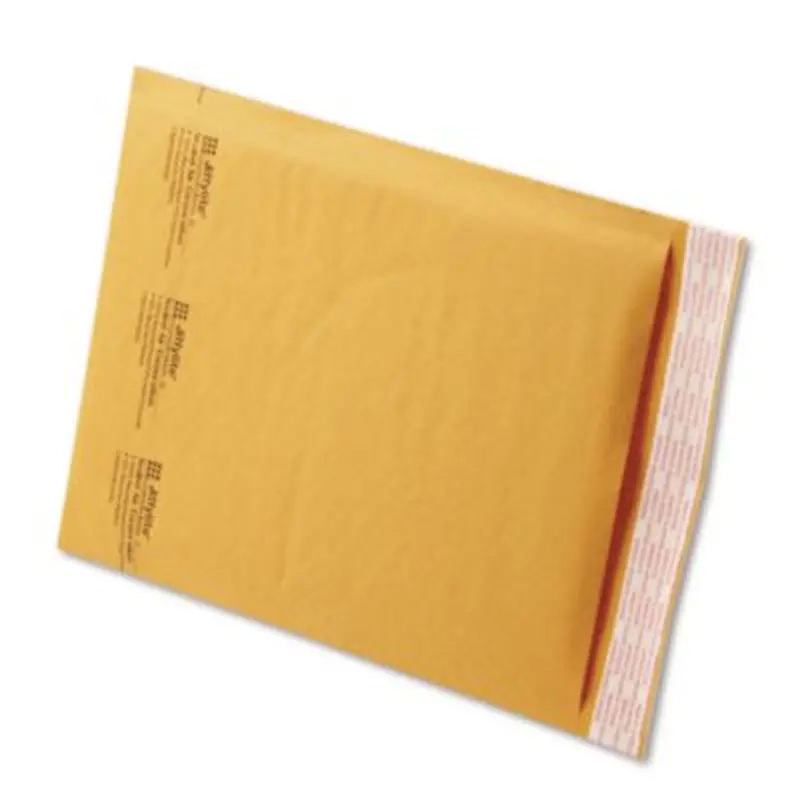 Jiffylite Self-Seal Bubble Mailer, #2, Barrier Bubble Air Cell Cushion, Self-Adhesive Closure, 8.5 x 12, Brown Kraft, 100/CT - Envelopes & Mailers | Sealed Air