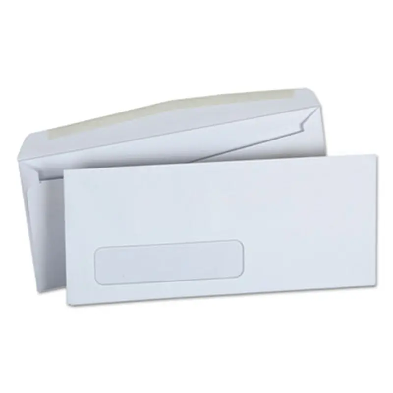 Open-Side Business Envelope, 1 Window, #10, Square Flap, Gummed Closure, 4.13 x 9.5, White, 500/Box - Business Envelopes | Universal