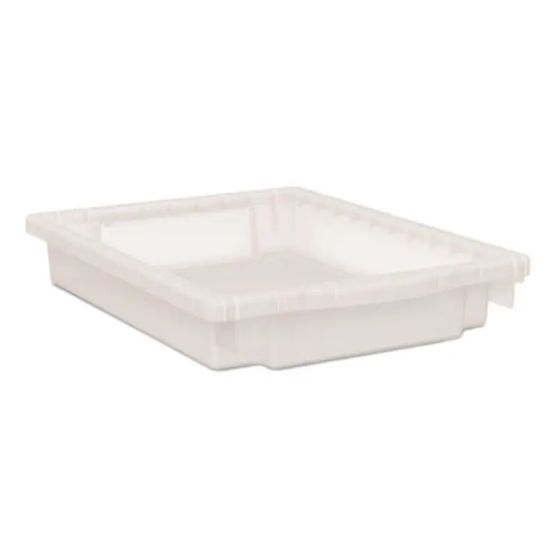 Flagship Storage Bins, 1 Section, 12.75" x 16" x 3", Translucent White - Boxes & Bins | HON