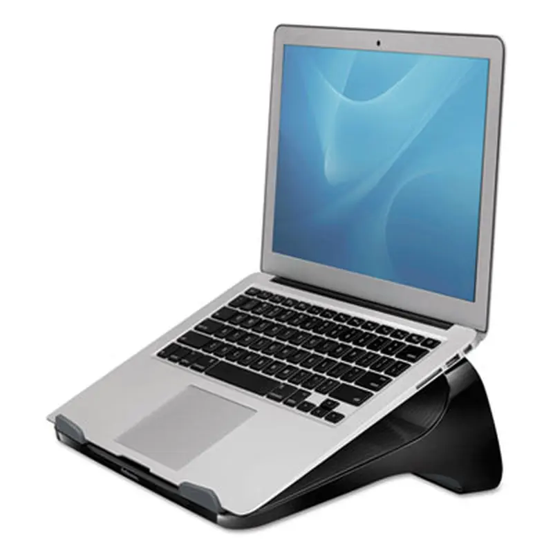 I-Spire Series Laptop Lift, 13.19" x 9.31" x 4.13", Black/Gray, Supports 10 lbs - Mobile Device & Laptop Stands | Fellowes