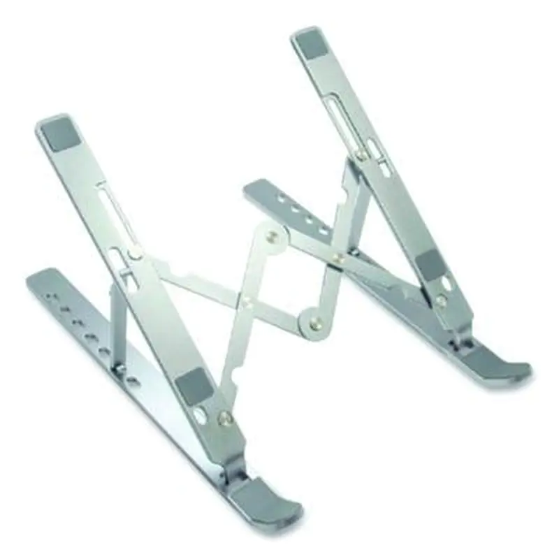 Portable Laptop Riser Stand, 11.85" x 2.5" to 5.5", Silver - Mobile Device & Laptop Stands | OTM Essentials