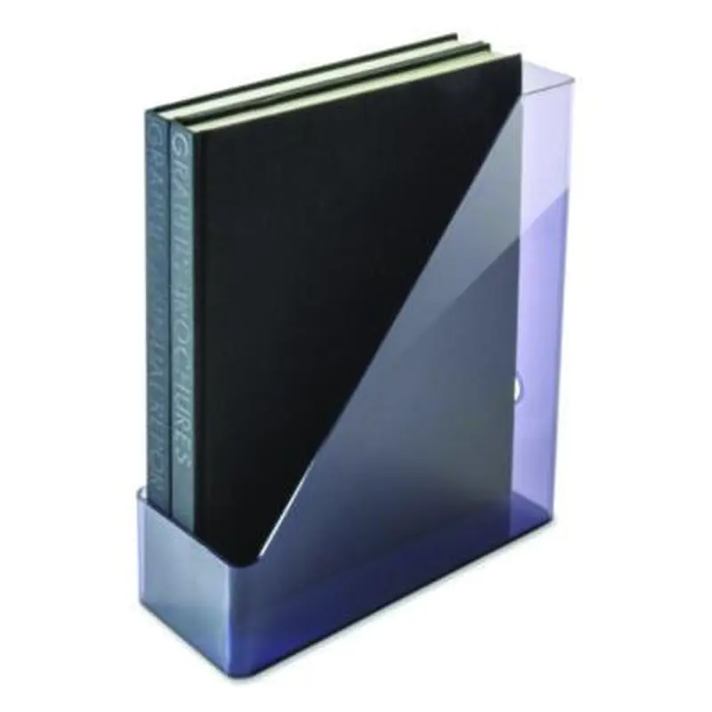 Recycled Plastic Magazine File, 4.3 x 10.3 x 12.2, Translucent Gray - Book & Magazine Files | Officemate
