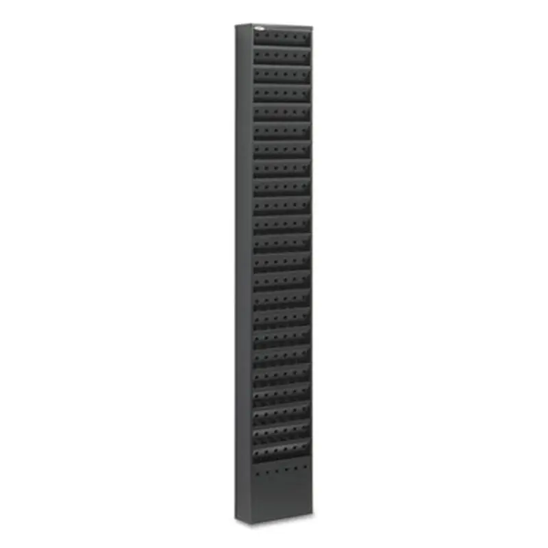 Steel Magazine Rack, 23 Compartments, 10w x 4d x 65.5h, Black - Literature Racks & Displays | Safco