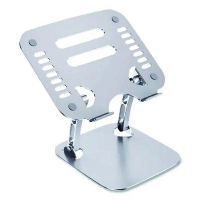 Adjustable Laptop Riser Stand, 10.62" x 9" x 1.5" to 5", Silver - Mobile Device & Laptop Stands | OTM Essentials