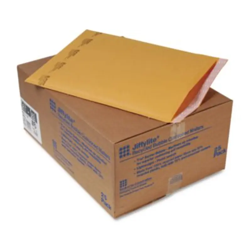 Jiffylite Self-Seal Bubble Mailer, #6, Barrier Bubble Air Cell Cushion, Self-Adhesive Closure, 12.5 x 19, Brown Kraft, 25/CT - Envelopes & Mailers | Sealed Air