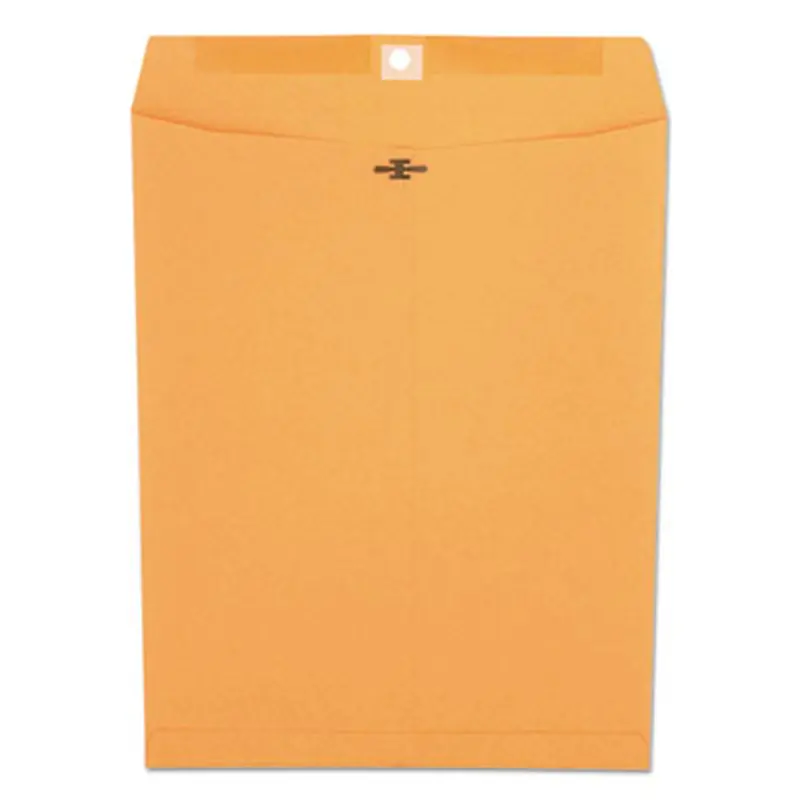 Kraft Clasp Envelope, 32 lb Bond Weight Kraft, #97, Square Flap, Clasp/Gummed Closure, 10 x 13, Brown Kraft, 100/Box - Storage Envelopes | Universal