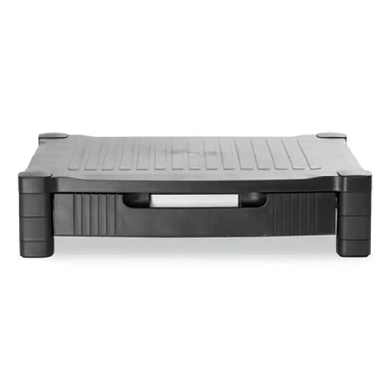Monitor Stand Riser with Drawer, 17" x 13" x 3.75", Black, Supports 22 lbs - Monitor Stands | Mind Reader
