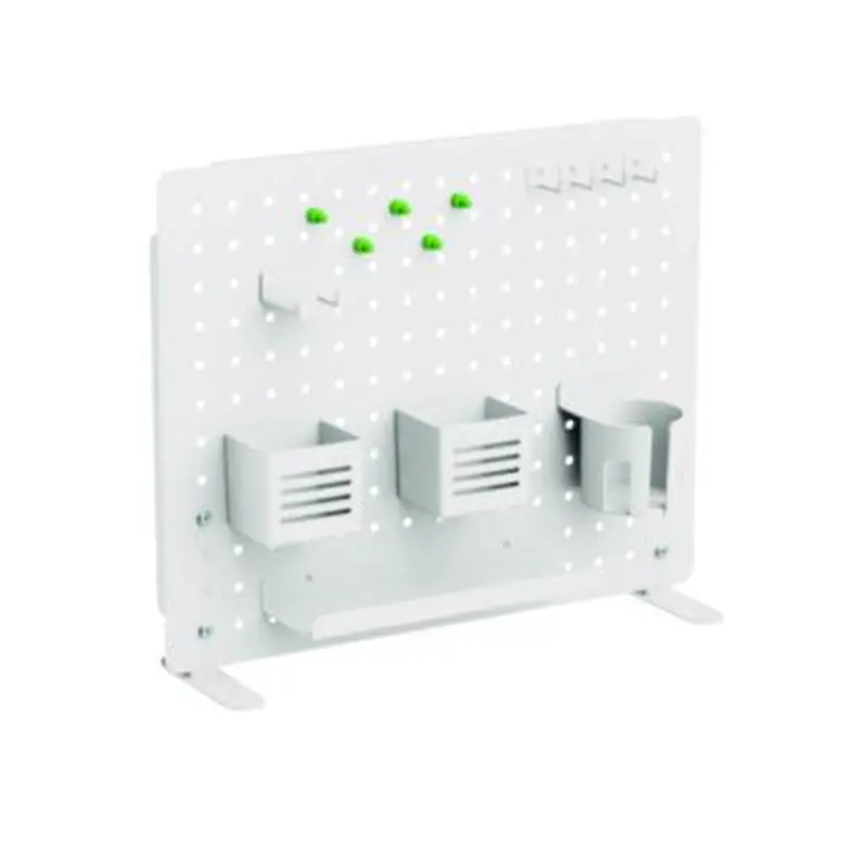 Pegboard Organizer, Three Compartments, 20.58 x 1 x 17, White, Steel - Desktop Supplies Organizers | Kantek