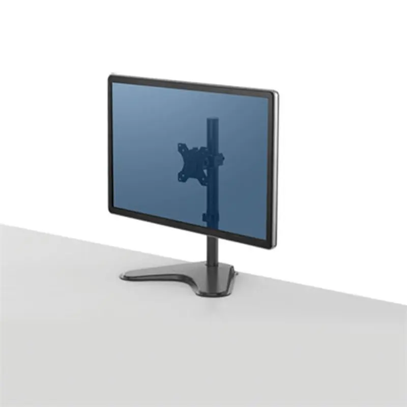 Professional Series Single Freestanding Monitor Arm, For 32" Monitors, 11" x 15.4" x 18.3", Black, Supports 17 lb - Monitor Stands | Fellowes