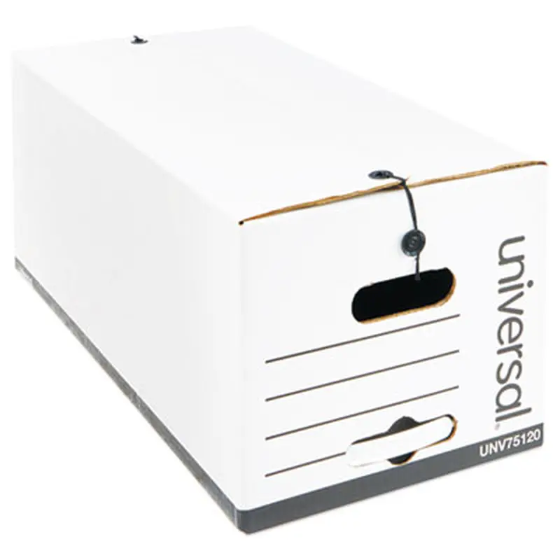 Economical Easy Assembly Storage Files, Letter Files, White, 12/Carton - File Boxes | Universal