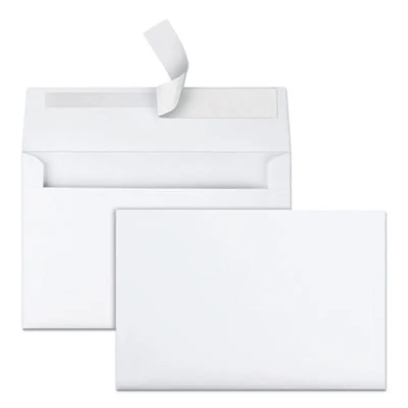 Greeting Card/Invitation Envelope, A-9, Square Flap, Redi-Strip Adhesive Closure, 5.75 x 8.75, White, 100/Box - A-Style Envelopes | Quality Park