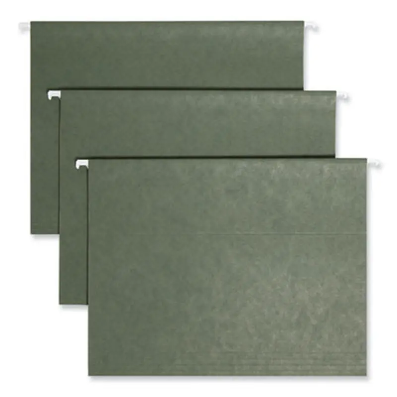 Hanging Folders, Letter Size, 1/3-Cut Tabs, Standard Green, 25/Box - Hanging File Folders | Smead