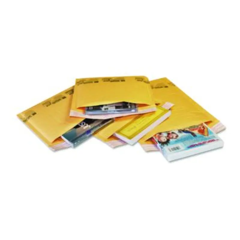 Jiffylite Self-Seal Bubble Mailer, #5, Barrier Bubble Air Cell Cushion, Self-Adhesive Closure, 10.5 x 16, Brown Kraft, 80/CT - Envelopes & Mailers | Sealed Air
