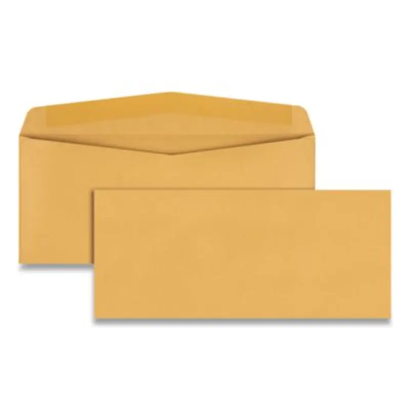 Kraft Envelope, #14, Commercial Flap, Gummed Closure, 5 x 11.5, Brown Kraft, 500/Box - Business Envelopes | Quality Park