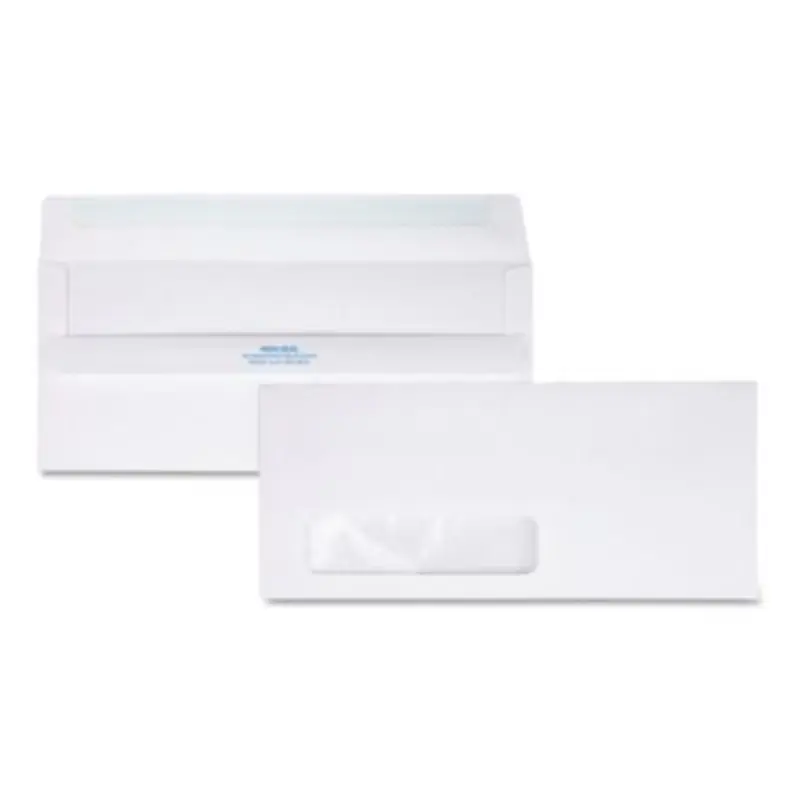 Redi-Seal Envelope, Address Window, #10, Commercial Flap, Redi-Seal Adhesive Closure, 4.13 x 9.5, White, 500/Box - Business Envelopes | Quality Park
