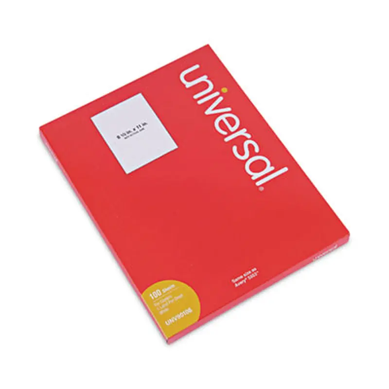 Copier Mailing Labels, Copiers, 8.5 x 11, White, 100/Box - Shipping & Mailing Labels | Universal