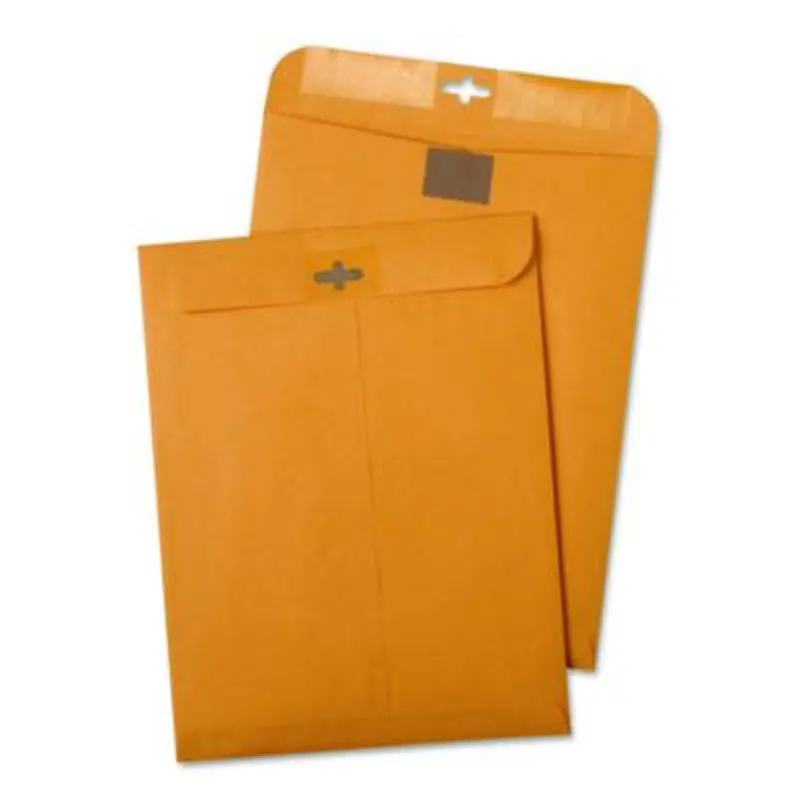 Postage Saving ClearClasp Kraft Envelope, #55, Cheese Blade Flap, ClearClasp Closure, 6 x 9, Brown Kraft, 100/Box - Storage Envelopes | Quality Park