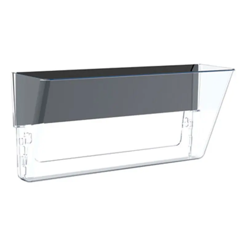 Unbreakable Magnetic Wall File, Legal/Letter Size, 16" x 4" x 7", Clear - Hanging File Systems | Storex