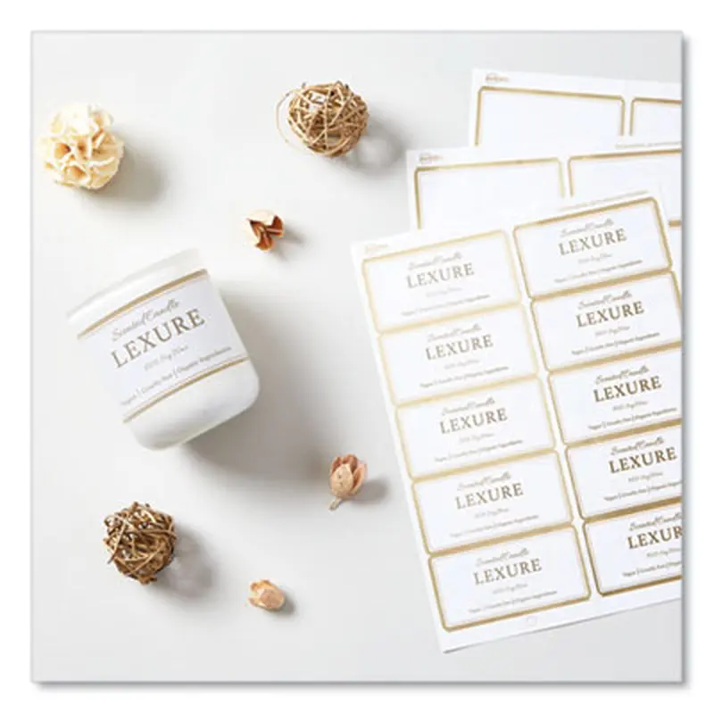 White Easy Peel Mailing Labels with Metallic Border, Inkjet/Laser Printers, 2 x 4, White, 10/Sheet, 10 Sheets/Pack - Shipping & Mailing Labels | Avery