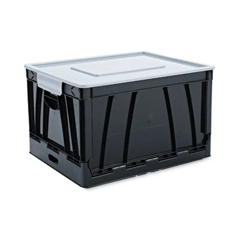 Collapsible Crate, Letter/Legal Files, 17.25" x 14.25" x 10.5", Black/Gray, 2/Pack - File Boxes | Universal
