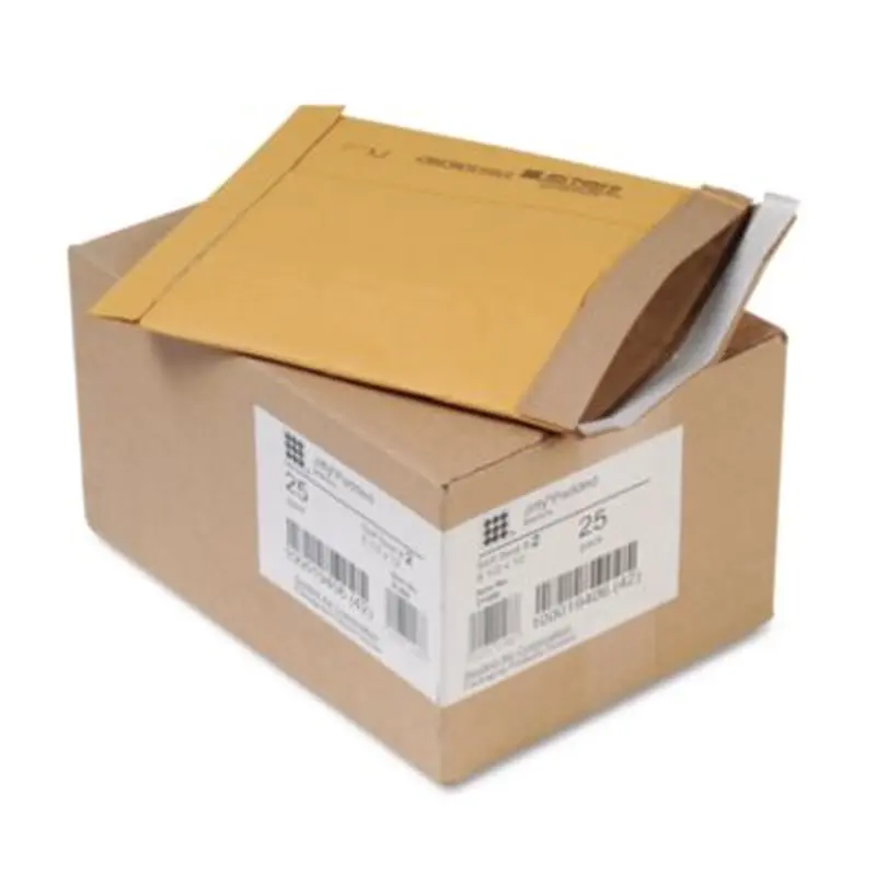 Jiffy Padded Mailer, #2, Paper Padding, Self-Adhesive Closure, 8.5 x 12, Natural Kraft, 25/Carton - Envelopes & Mailers | Sealed Air