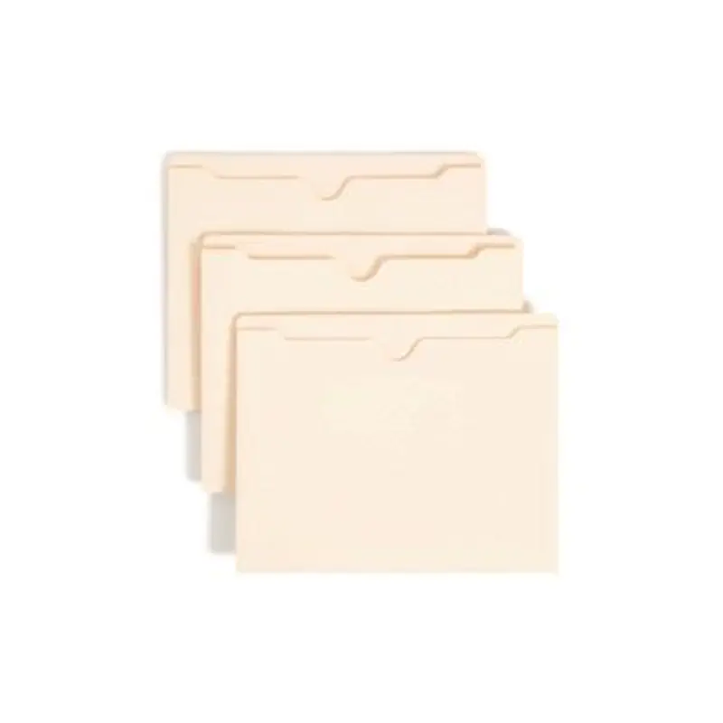 Manila File Jackets, 2-Ply Straight Tab, Letter Size, Manila, 50/Box - File Jackets/Sleeves/Wallets | Smead