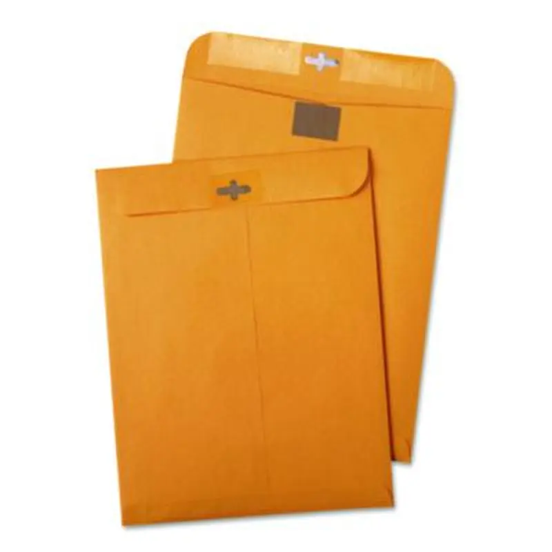 Postage Saving ClearClasp Kraft Envelope, #97, Cheese Blade Flap, ClearClasp Closure, 10 x 13, Brown Kraft, 100/Box - Storage Envelopes | Quality Park
