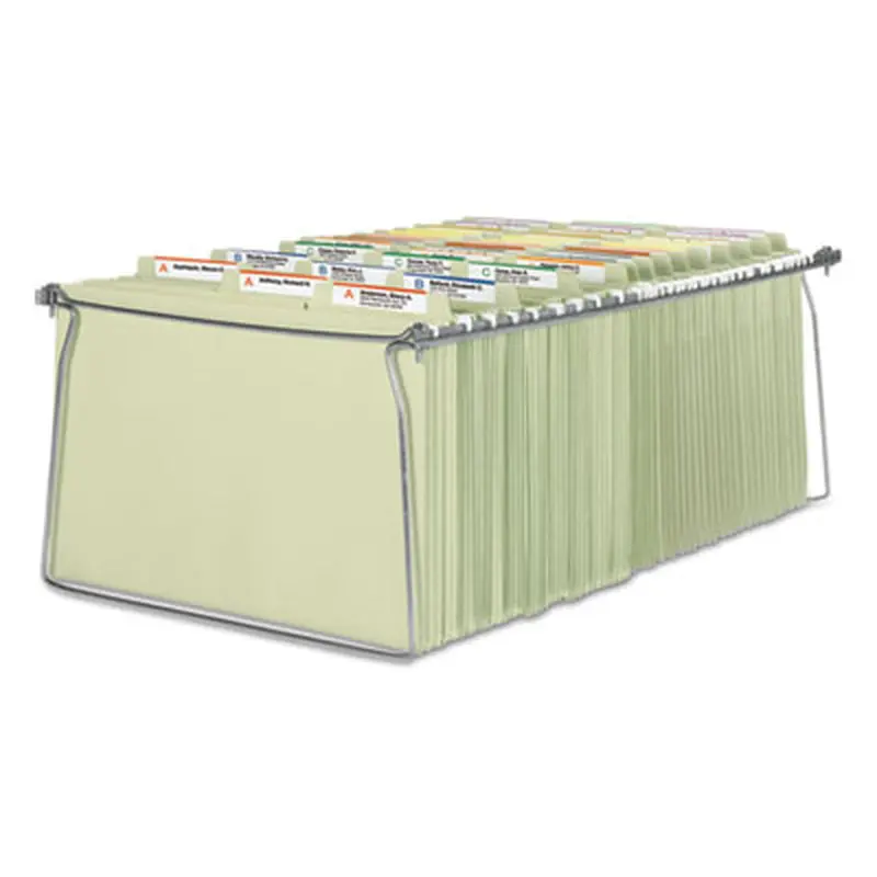 Steel Hanging Folder Drawer Frame, Legal Size, 23" to 27" Long, Gray, 2/Pack - Hanging File Folder Racks | Smead